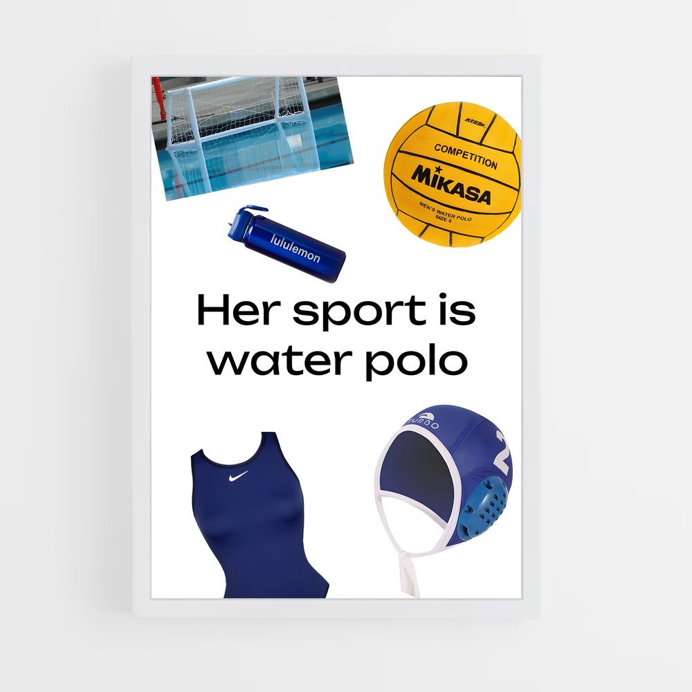 Poster Water Polo Passion – affiche Water-polo (vue 3)
